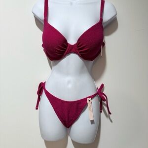 Victoria's Secret Glittery Magenta Bikini